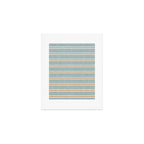 Cadence Stripes - dusty blue and rust Art Print Gallery Image 1