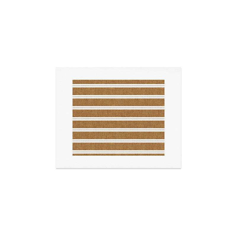 Cadence stripes - rust and beige stripes Art Print Gallery Image 1