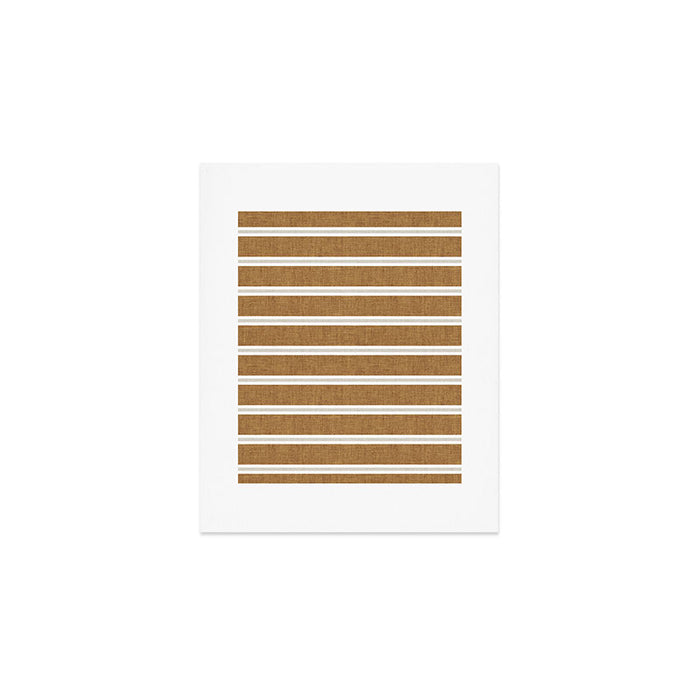 Cadence stripes - rust and beige stripes Art Print Gallery Image 1