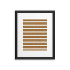 Cadence stripes - rust and beige stripes Framed Art Print Gallery Image 4