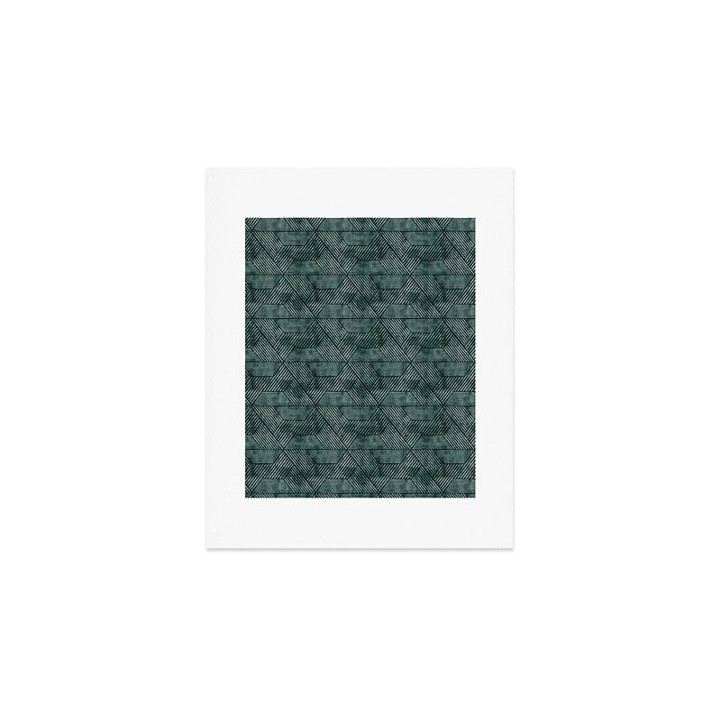 cadence triangles - dark green Art Print Gallery Image 1