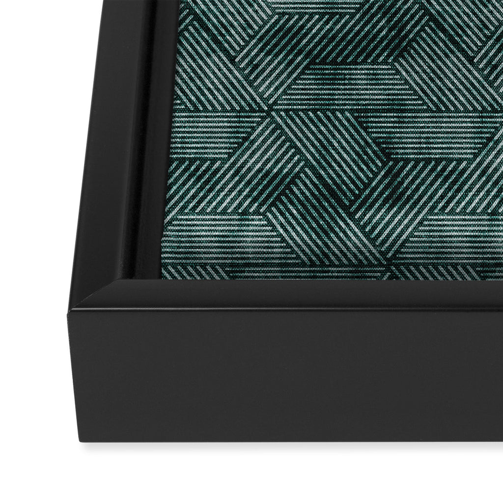 cadence triangles - dark green Framed Canvas Print Gallery Image 3