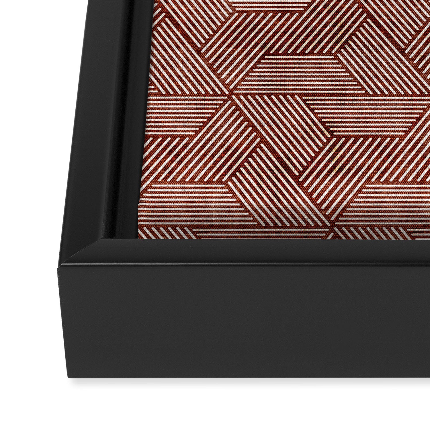 cadence triangles - rust Framed Canvas Print Gallery Image 3