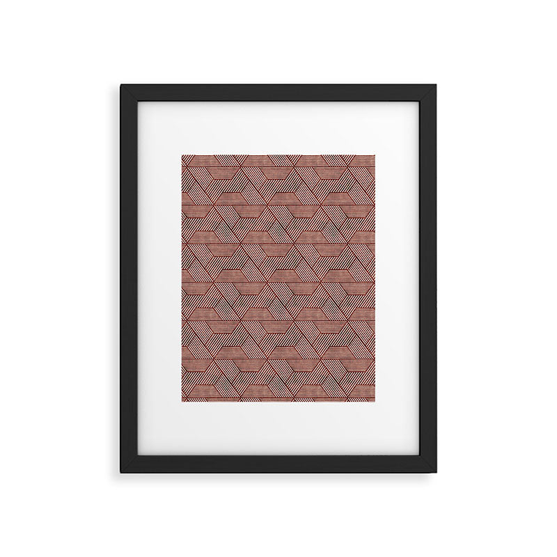 cadence triangles - rust Framed Art Print Gallery Image 6