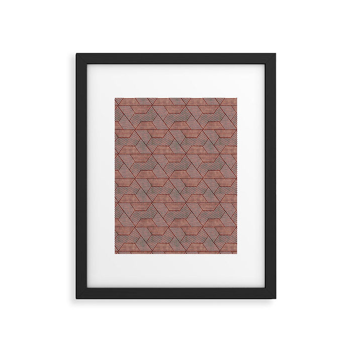 cadence triangles - rust Framed Art Print Gallery Image 1