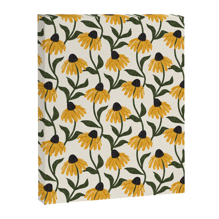 coneflowers - cream Canvas Print Gallery Image 1