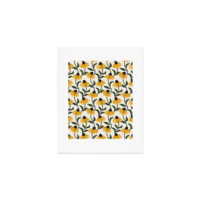 coneflowers - cream Art Print Gallery Image 1