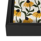 coneflowers - cream Framed Canvas Print Gallery Image 3