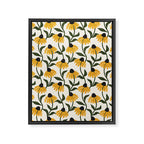 coneflowers - cream Framed Canvas Print Gallery Image 8
