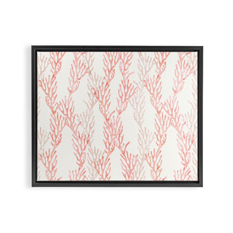 coral - warm pink Framed Canvas Print Gallery Image 14