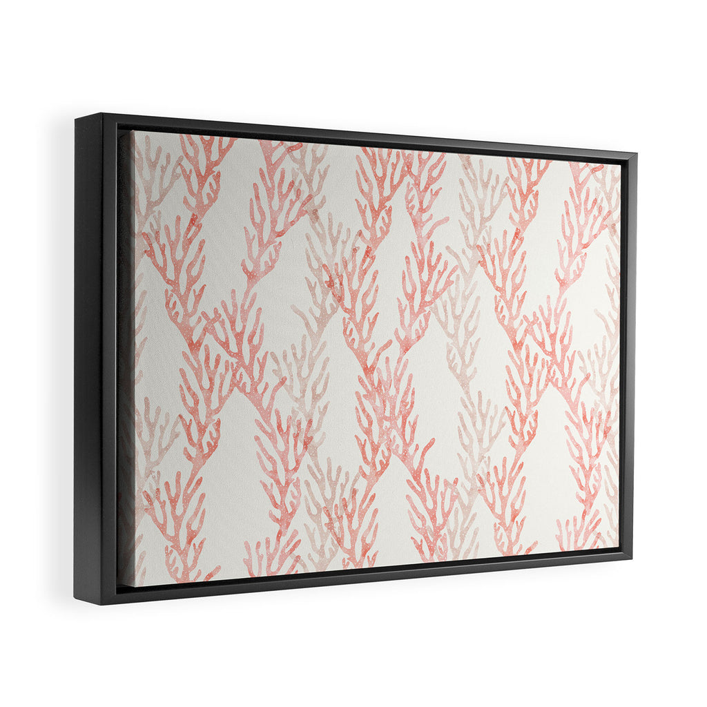coral - warm pink Framed Canvas Print Gallery Image 2