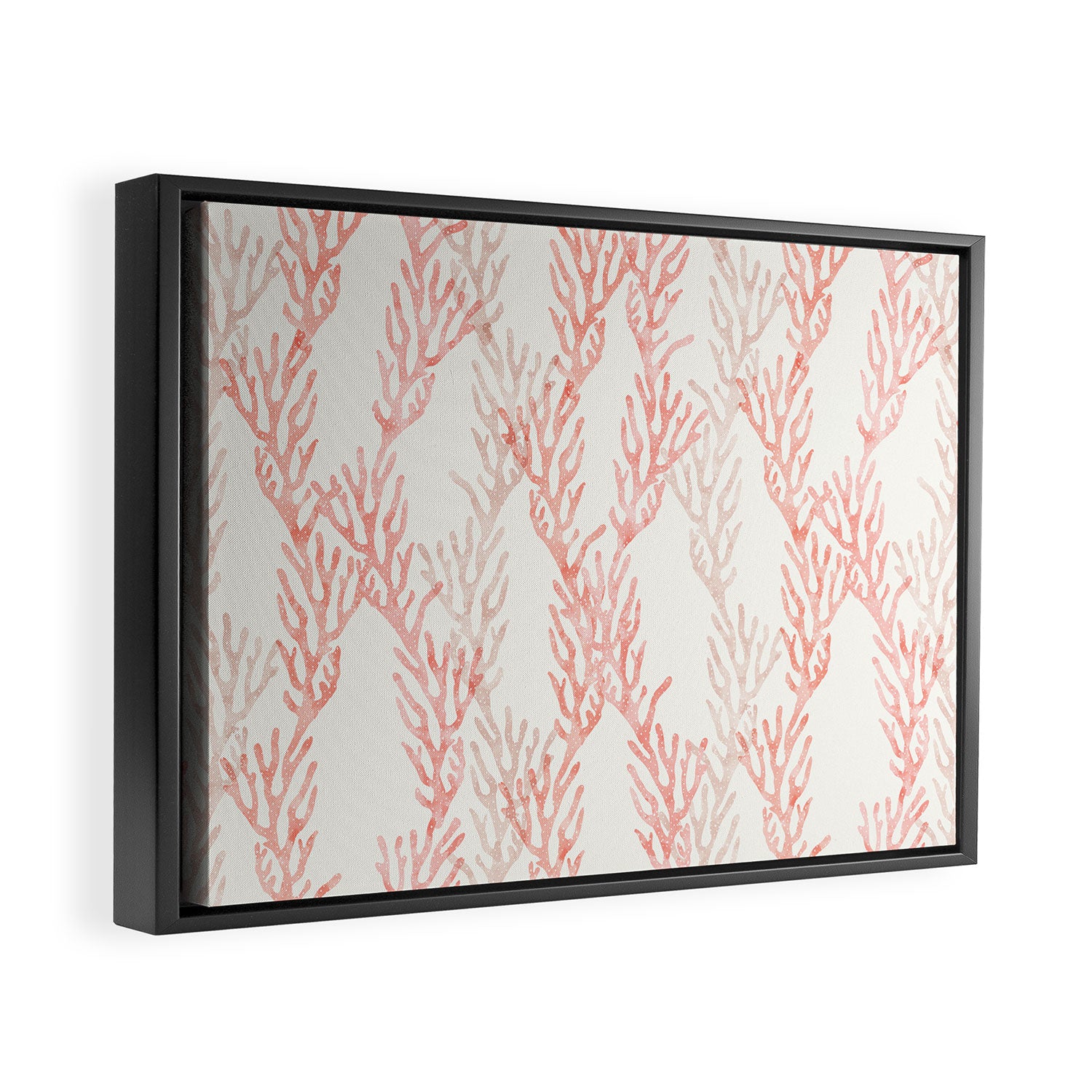 coral - warm pink Framed Canvas Print Gallery Image 2