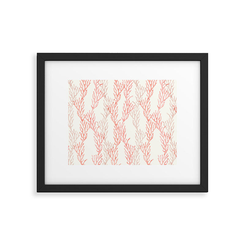 coral - warm pink Framed Art Print Gallery Image 4