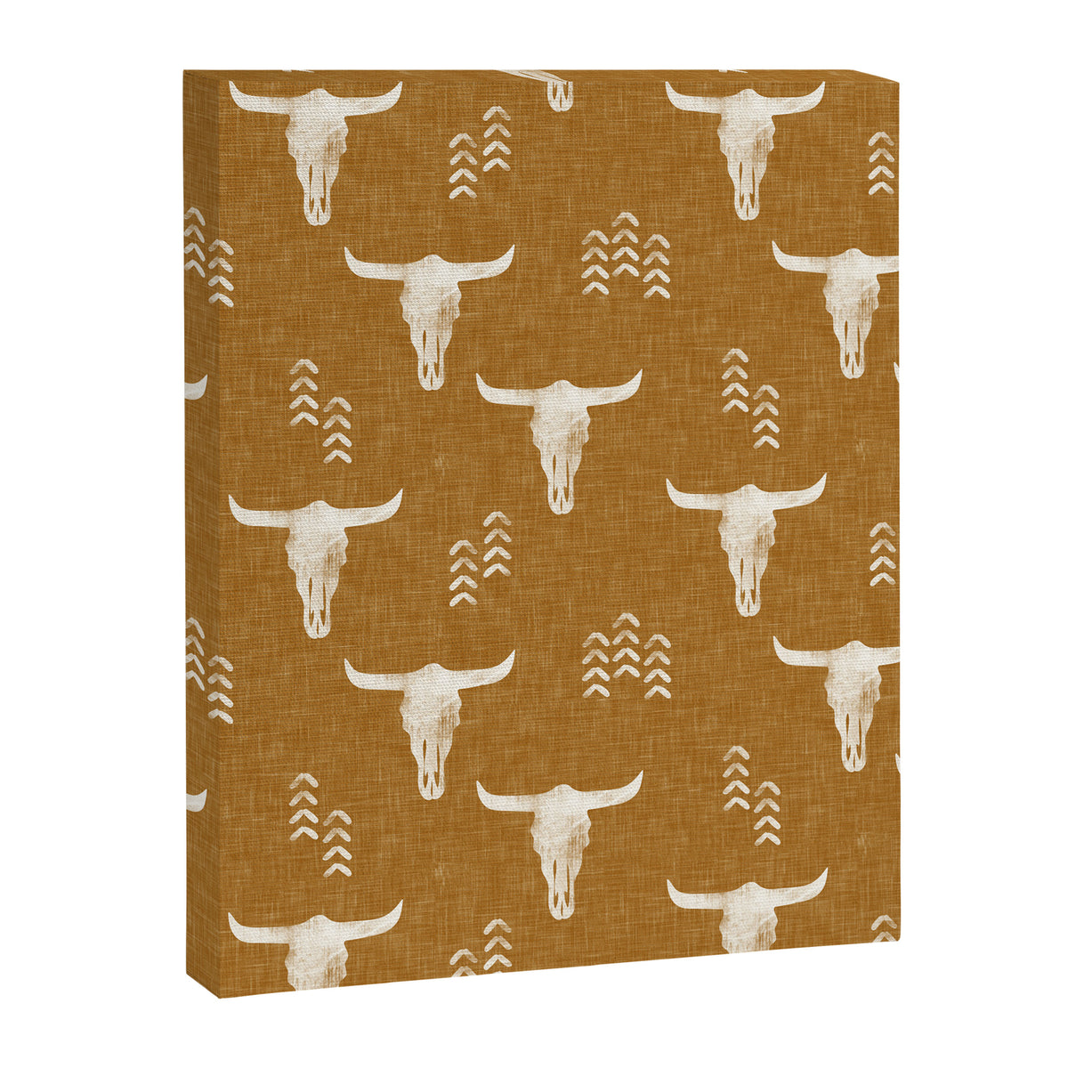desert skulls - southwest cow skull - gold Canvas Print Gallery Image 8