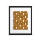 desert skulls - southwest cow skull - gold Framed Art Print Gallery Image 6