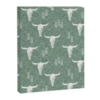 desert skulls - southwest cow skulls on sage Canvas Print Gallery Image 8
