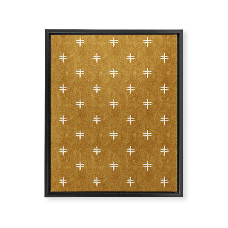 double cross on mustard  Framed Canvas Print Gallery Image 8