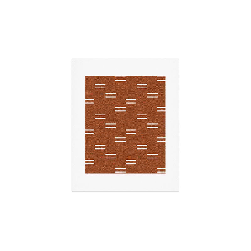 double dash - burnt orange Art Print Gallery Image 1