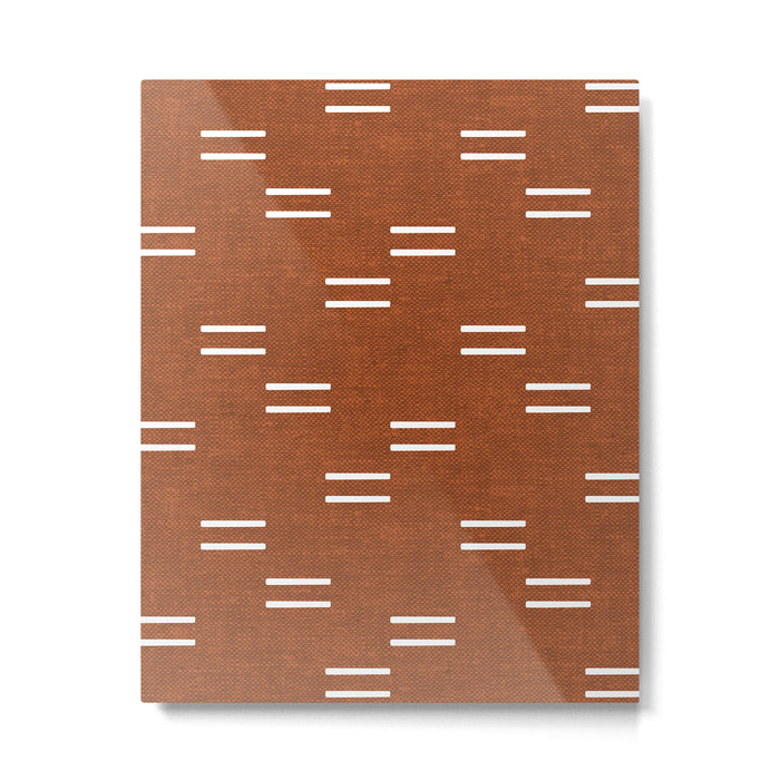 double dash - burnt orange Metal Print Gallery Image 1