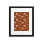double dash - burnt orange Framed Art Print Gallery Image 4