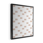 double dash in burnt orange on white Framed Canvas Print Gallery Image 2