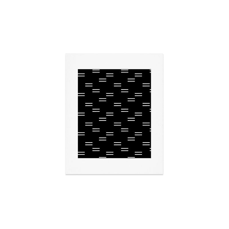 double dash on black Art Print Gallery Image 1