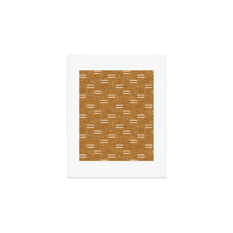 double dash on mustard Art Print Gallery Image 1