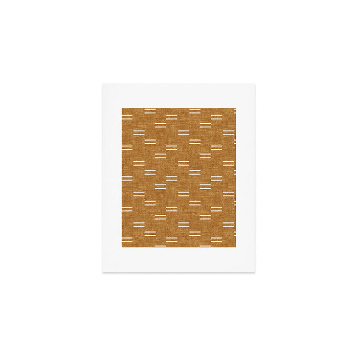 double dash on mustard Art Print Gallery Image 1