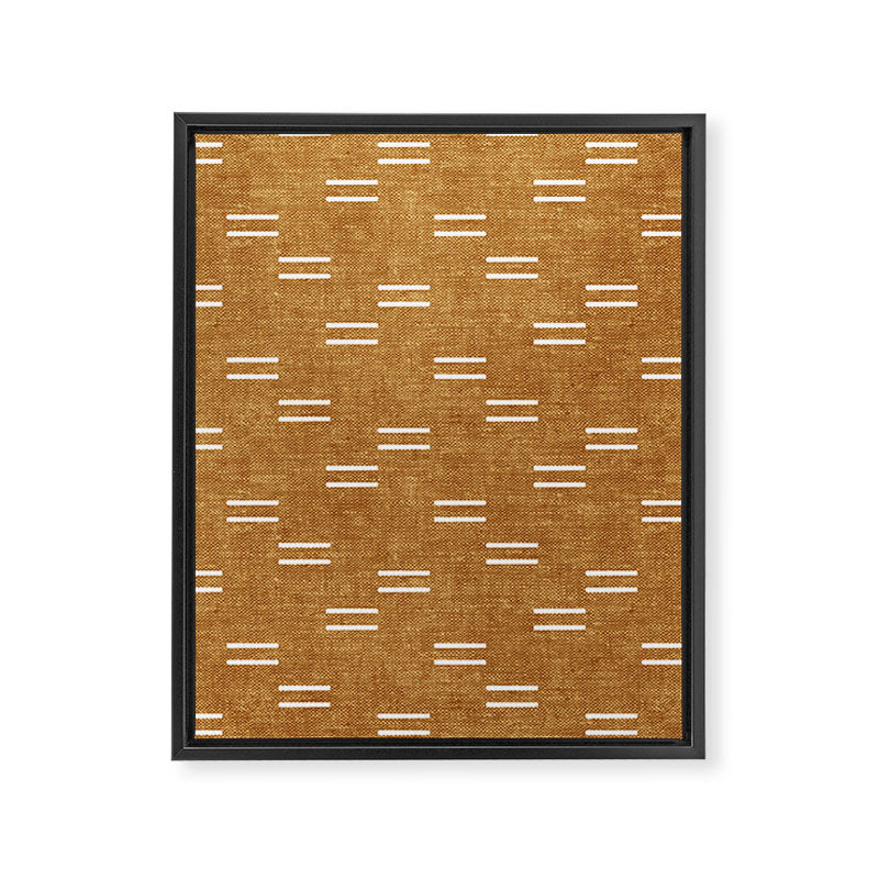 double dash on mustard Framed Canvas Print Gallery Image 8