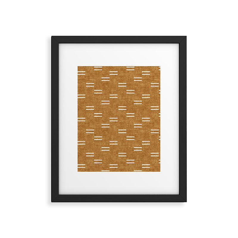 double dash on mustard Framed Art Print Gallery Image 6