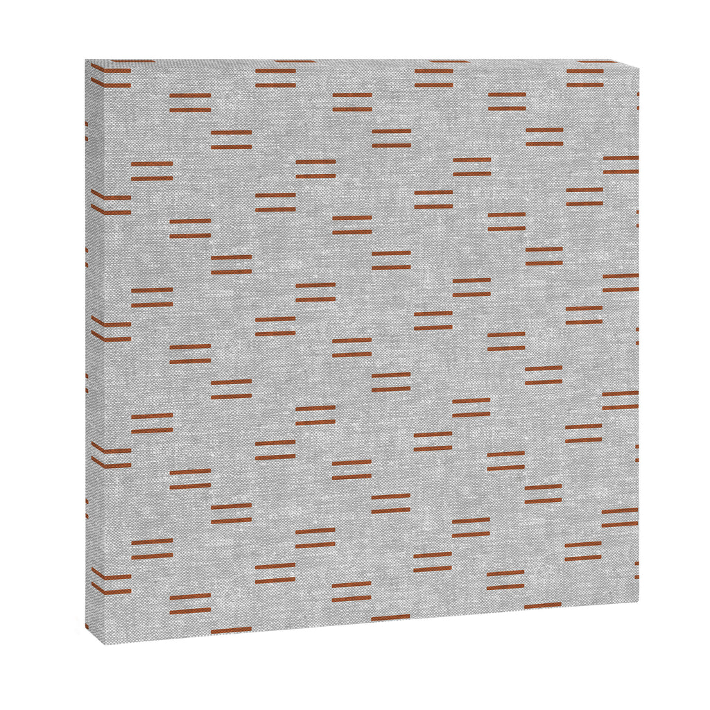 double dash - rust on greige Canvas Print Gallery Image 3
