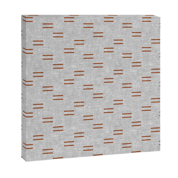 double dash - rust on greige Canvas Print Gallery Image 1