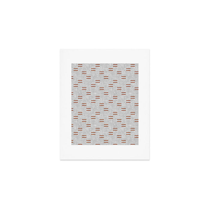 double dash - rust on greige Art Print Gallery Image 1