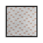 double dash - rust on greige Framed Canvas Print Gallery Image 3
