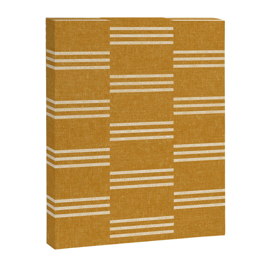 ella stripe - mustard Canvas Print Gallery Image 8