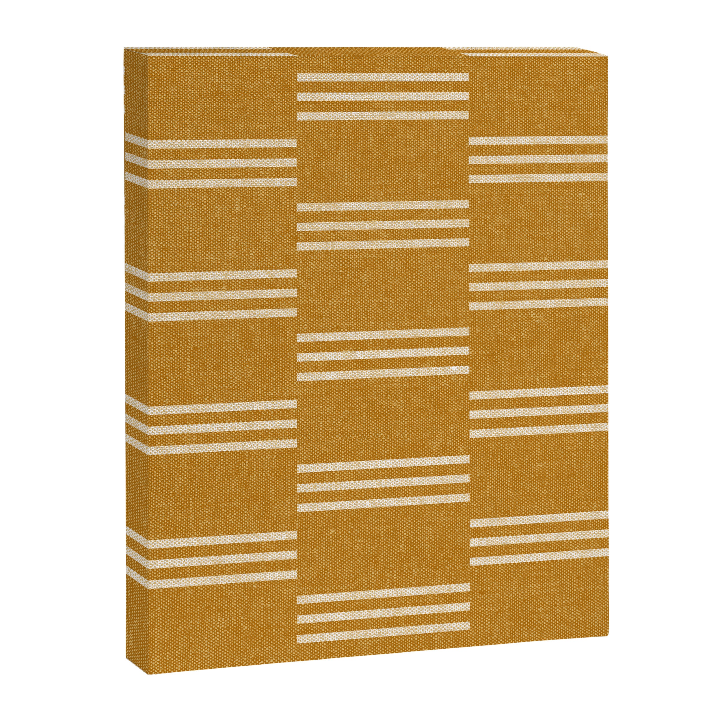 ella stripe - mustard Canvas Print Gallery Image 8