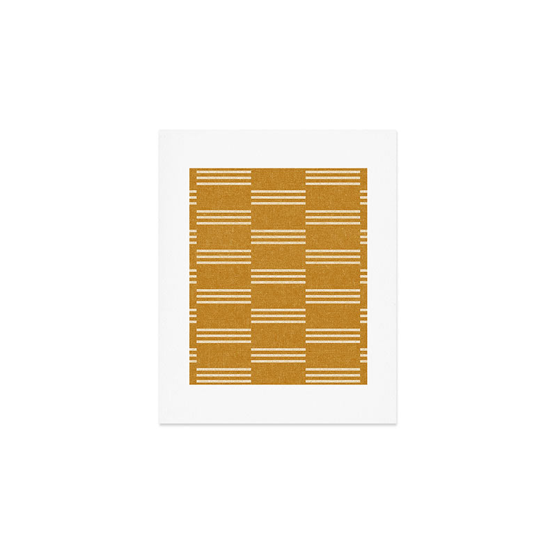 ella stripe - mustard Art Print Gallery Image 1