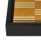 ella stripe - mustard Framed Canvas Print Gallery Image 3