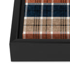 fall plaid - navy, orange & tan Framed Canvas Print Gallery Image 3