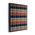 fall plaid - navy, orange & tan Framed Canvas Print Gallery Image 2