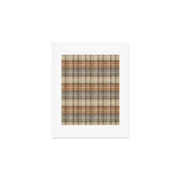 fall plaid - neutral earth tones Art Print Gallery Image 1