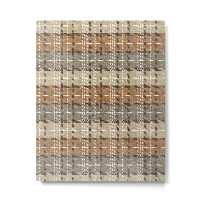 fall plaid - neutral earth tones Metal Print Gallery Image 1