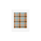 fall plaid - orange and blue Art Print Gallery Image 1