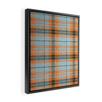 fall plaid - orange and blue Framed Canvas Print Gallery Image 2
