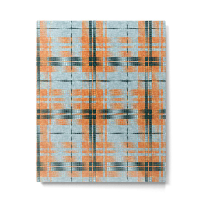 fall plaid - orange and blue Metal Print Gallery Image 1