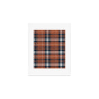 fall plaid - rust and navy blue Art Print Gallery Image 1