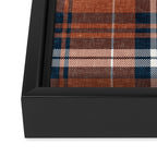 fall plaid - rust and navy blue Framed Canvas Print Gallery Image 3
