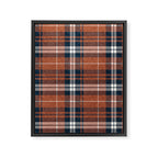 fall plaid - rust and navy blue Framed Canvas Print Gallery Image 8