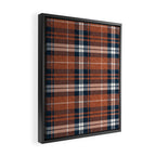 fall plaid - rust and navy blue Framed Canvas Print Gallery Image 2
