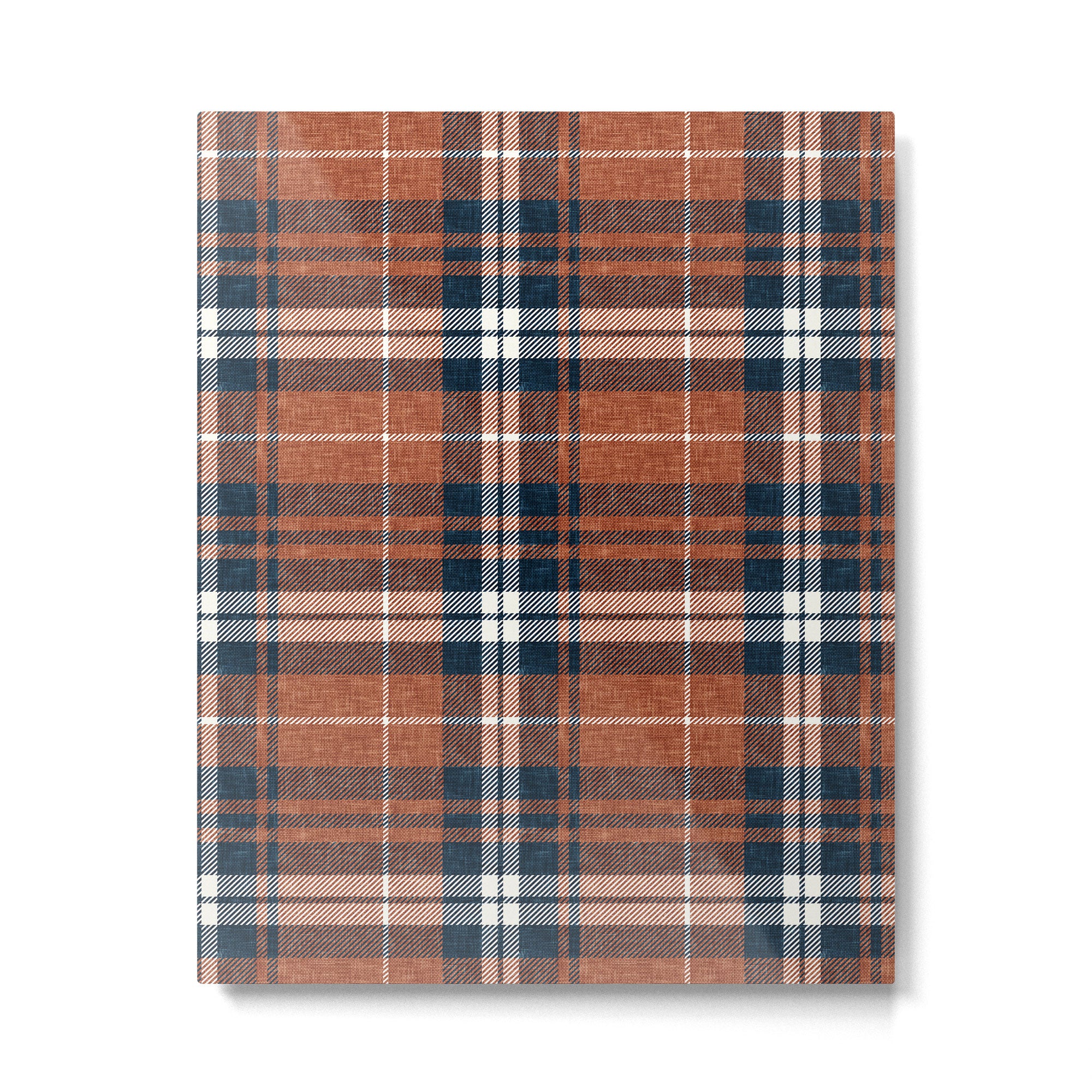 fall plaid - rust and navy blue Metal Print Gallery Image 6